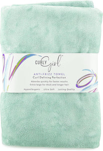 Curly Girl Extra Large Microfiber Hair Towel for Curly Hair, Large 44 x 26 Inches, Super Absorbent Quick Drying Hair Towel