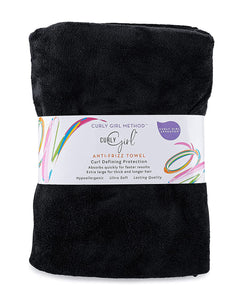 Curly Girl® Curly Hair Towel, Large Microfiber 22" x 39", Super Absorbent for Faster Drying Time